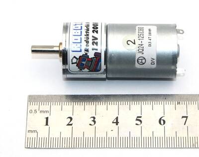 12V 25MM 200Rpm Redüktörlü DC Motor