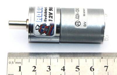 12V 25MM 90Rpm Redüktörlü DC Motor