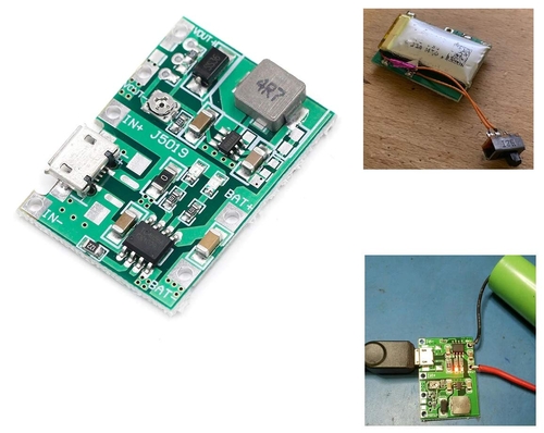 1S 3.7V 18650 Ayarlanabilir Şarj ve Yükseltme Modülü