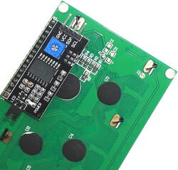 20x4 LCD Ekran - I2C Lehimli Yeşil Display - Thumbnail