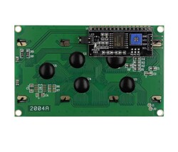 20x4 LCD Ekran - I2C Lehimli Yeşil Display - Thumbnail