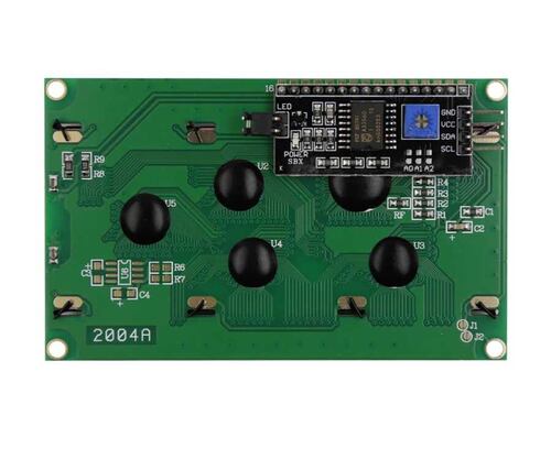 20x4 LCD Ekran - I2C Lehimli Yeşil Display