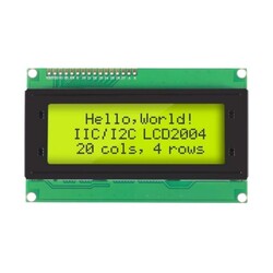Jsumo - 20x4 LCD Ekran - I2C Lehimli Yeşil Display