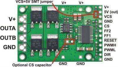 24 V 23 A Yüksek Güçlü Motor Sürücü Kartı