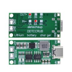  - 2S Şarj Modülü 18650 Lityum Pil Şarj Devresi 8.4V 2A - Type-C