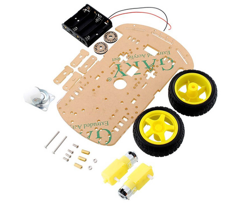 2WD Arduino Mobil Araba Gövde Seti - Şeffaf