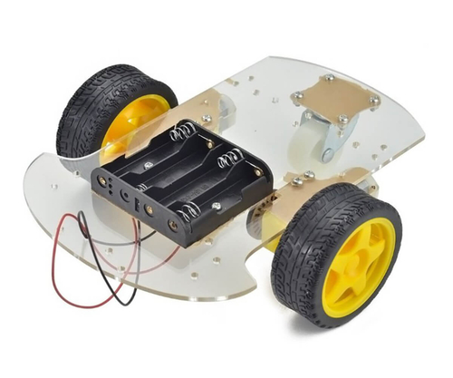 2WD Arduino Mobil Araba Gövde Seti - Şeffaf