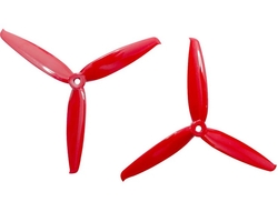 3 Bıçak Transparan Drone Pervanesi Seti - 5048 Kırmızı 1xCW 1xCCW - Thumbnail