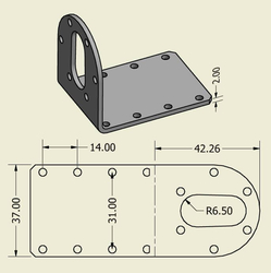 37 mm Motor Bağlantı Aparatı (2 Adet) - Thumbnail