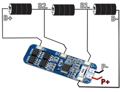 3S 10A 12V 18650 Lityum Pil Koruma Kartı - Thumbnail
