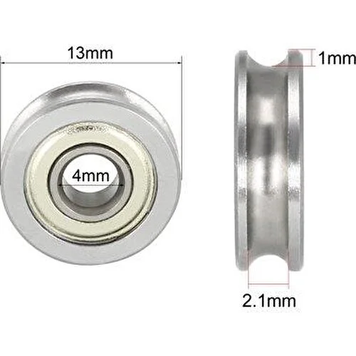 4mm Delik Çaplı Kanallı Makara Tipi Rulman (4x13x4)