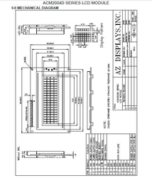 4X20 Grafik Lcd Ekran Yeşil - ACM2004D-FL-YBH - Thumbnail