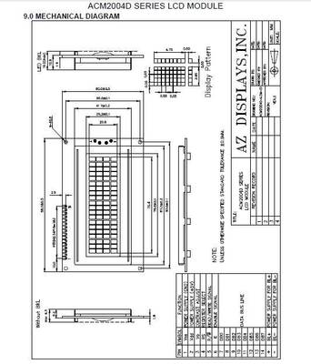 4X20 Grafik Lcd Ekran Yeşil - ACM2004D-FL-YBH