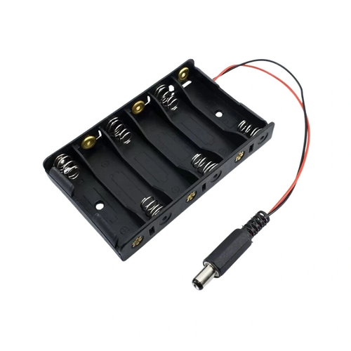 6XAA Pil Yuvası - Barrel Jack Çıkışlı