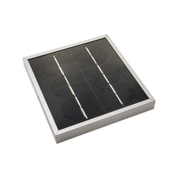  - 6V 600mA Su Geçirmez Solar Panel - Alüminyum Kasa 130x130mm