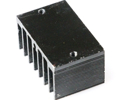 Aluminum Heatsink 38x24x20mm - Soğutucu Blok-Siyah - Thumbnail