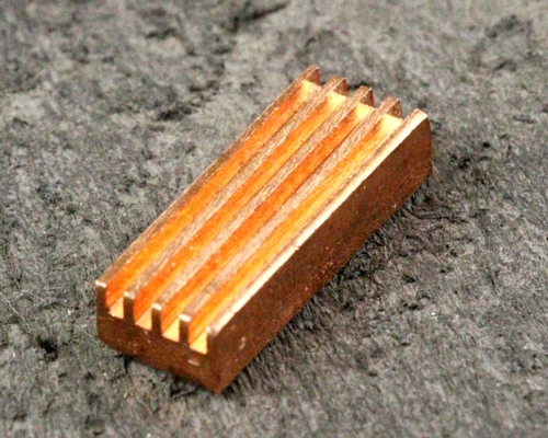 Copper Heatsink 22x8x5mm - Bakır Soğutucu Blok