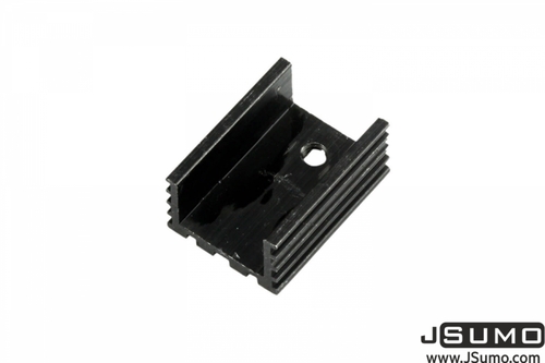 Aluminum TO 220 HeatSink (15mm x 20mm x 10mm) Soğutucu Blok - Siyah