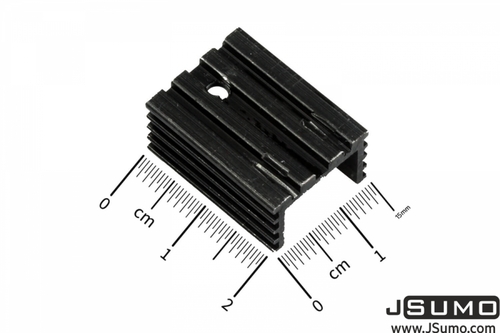 Aluminum TO 220 HeatSink (15mm x 20mm x 10mm) Soğutucu Blok - Siyah