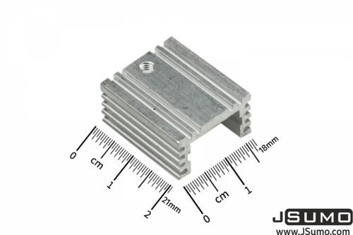 Alüminyum TO 220 Soğutucu (18mm x 21mm x 10mm) - Heatsink