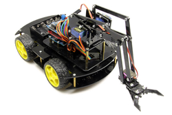 Arduino Robot Kollu 4WD Mobil Araba Kiti - Demonte - Thumbnail