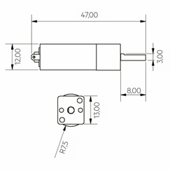 Core 6V 400 Rpm Dc Motor - Yüksek Torklu - Thumbnail