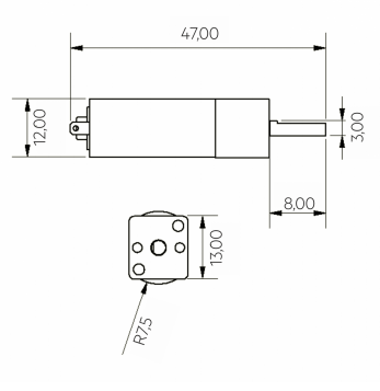 Core 6V 400 Rpm Dc Motor - Yüksek Torklu