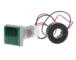 Jsumo - Dijital AC Voltmetre-Ampermetre-50-500V 100A Yeşil