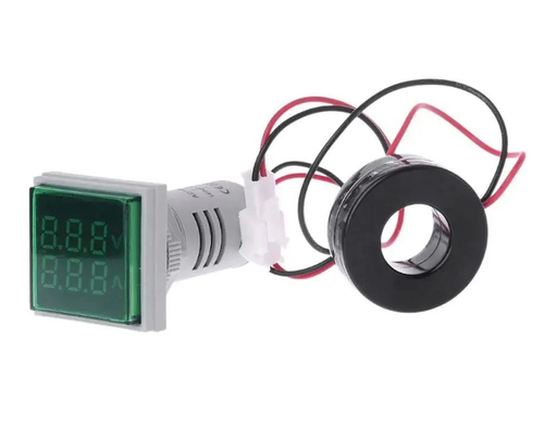 Dijital AC Voltmetre-Ampermetre-50-500V 100A Yeşil