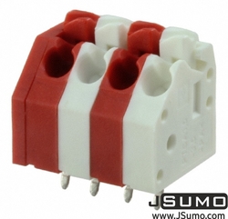 Jsumo - Düğme Yaylı Klemens Kırmızı-Beyaz 4lü 3.5mm