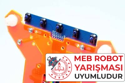 Flash Çizgi İzleyen Robot Kiti - MEB Temel Seviye Uyumlu (Demonte Montajsız)