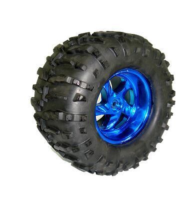 İri Arazi Tekerleği Mavi 125mm - 1 Adet