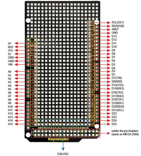 Keyestudio PCB Prototip Kartı Lehimlenebilir(10'lu Paket)