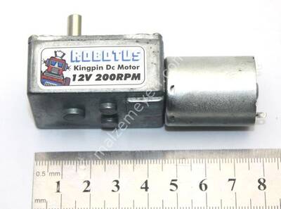 Kingpin 12V 200 Rpm Redüktörlü Dc Motor