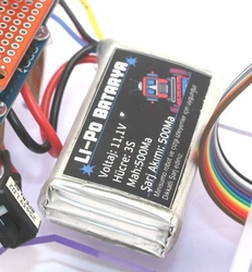 Lipo Pil 11,1V 3S 500mAh - Thumbnail