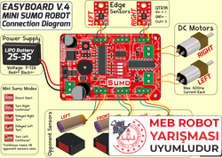 M1 Mini Sumo Robot Kiti - Rokartlı (Demonte Montajsız) - Thumbnail