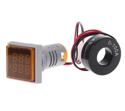 Jsumo - Dijital AC Voltmetre-Ampermetre-50-500V 100A Sarı