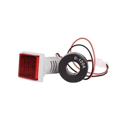 Jsumo - Dijital AC Voltmetre-Ampermetre-50-500V 100A Kırmızı