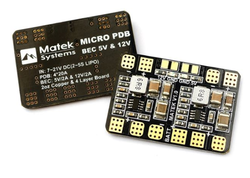 Mateks Micro PDB w/ Bec 5V & 12V - Thumbnail