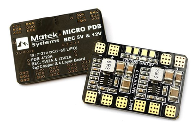 Mateks Micro PDB w/ Bec 5V & 12V