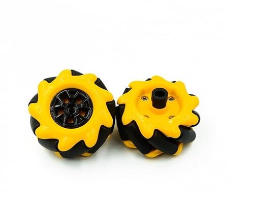 Mecanum Tekerlek Seti - Sarı - 48 mm ( 2 Adet)