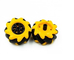 Jsumo - Mecanum Tekerlek Seti - Sarı - 60mm ( 2 Adet)