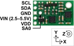 MinIMU-9 v3 9 DOF Gyro, İvme Ölçer ve Pusula Sensör Ünitesi - Thumbnail