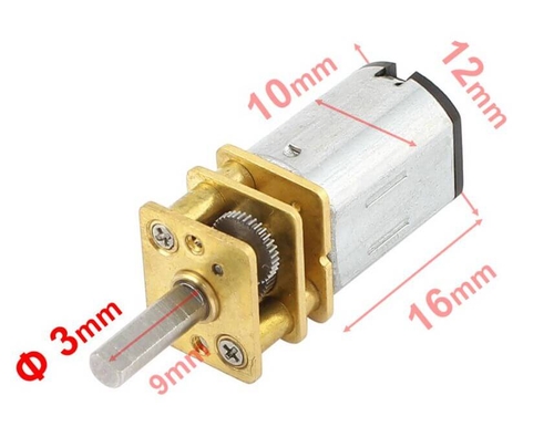 MP12 Micro Dişli Motor 6V 1500RPM