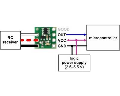 Pololu Dijital Çıkışlı RC Switch - RC Kumanda Uyumlu Dijital Çıkış Modülü