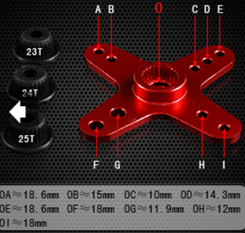 Power HD Metal Motor Aksesuarı - Metal Arms-A - Servo Horn