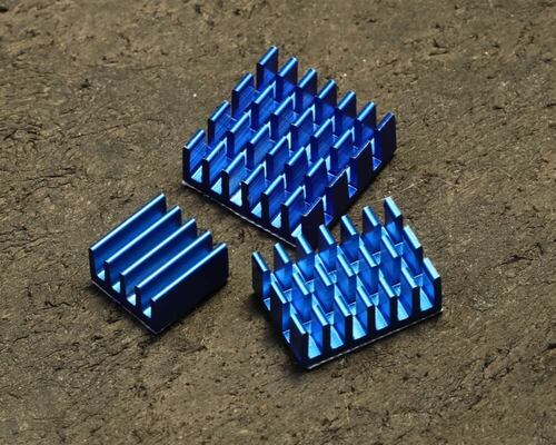 Raspberry Pi Aluminum Heatsink - Soğutucu Blok Seti (Mavi)