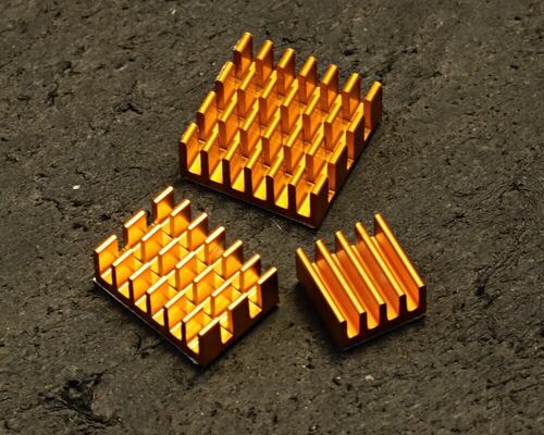 Raspberry Pi Aluminum Heatsink - Soğutucu Blok Seti (Sarı)