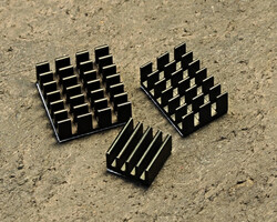  - Raspberry Pi Aluminum Heatsink - Soğutucu Blok Seti (Siyah)