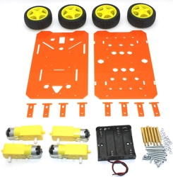 ROBOMOD 4WD Arazi Robot Gövde Seti - Turuncu - Thumbnail